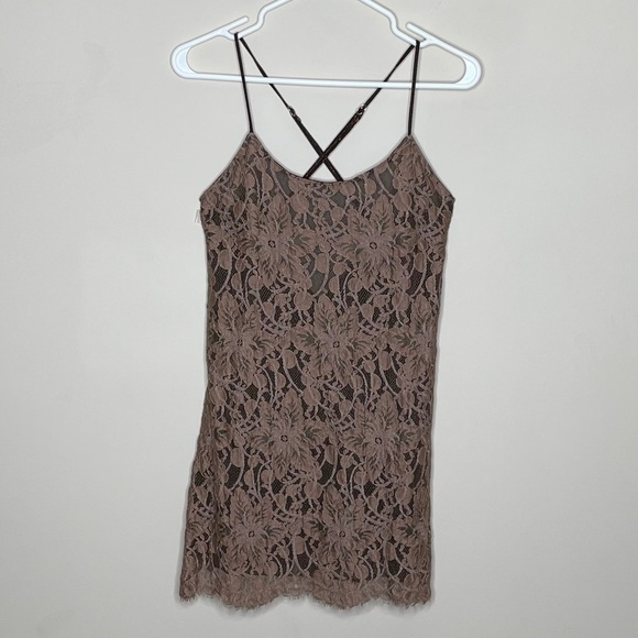 Vintage 90s Victorias Secret Slip Dress Lingerie Lace - Picture 1 of 6